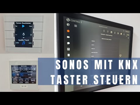 Controlling Sonos Multiroom Part 3 with KNX buttons | MDT glass buttons | Zennio Z35 | BAB EibPor...