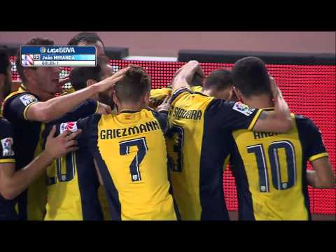 Goal of Miranda (0-1) UD Almería - Atlético de Madrid - HD