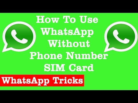 How to use WhatsApp without phone number | SIM Card | Best WhatsApp Tricks Video