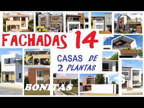 💡 14 FACHADAS BONITAS PARA CASAS DE DOS PISOS -  ideas para fachadas