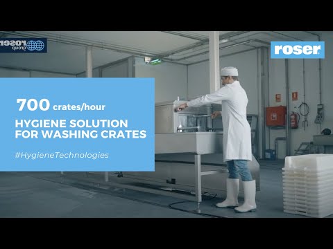 ROSER HYGIENE SOLUTION for washing crates | 700 crates/hour model TL-335-AE