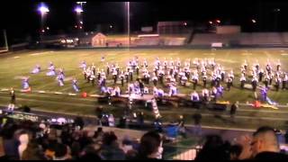 preview picture of video 'blackstone-millville hs marching band cranston east show 2013'