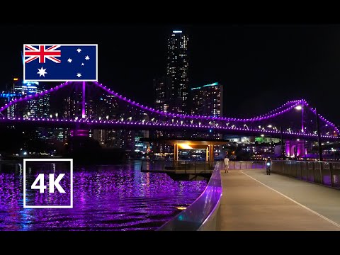 【4K】Walk along the Brisbane River. [LIVE View with ambient music]