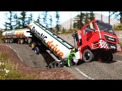 Trucks vs Potholes #90 | BeamNG.DRIVE
