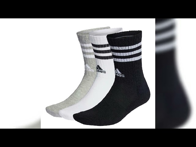 Vídeo relacionado con adidas Unisex adulto 3-Stripes Cushioned Crew Socks 3 Pairs, White / Black, 10.5-12.5