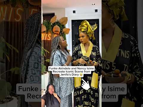 Funke Akindele and Nancy Isime Recreate Iconic Scene from Jenifa’s Diary 😂 #shorts #funkeakindele
