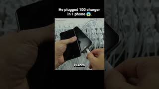 He plugged 100 charger in 1 phone 😱 (Experiment)