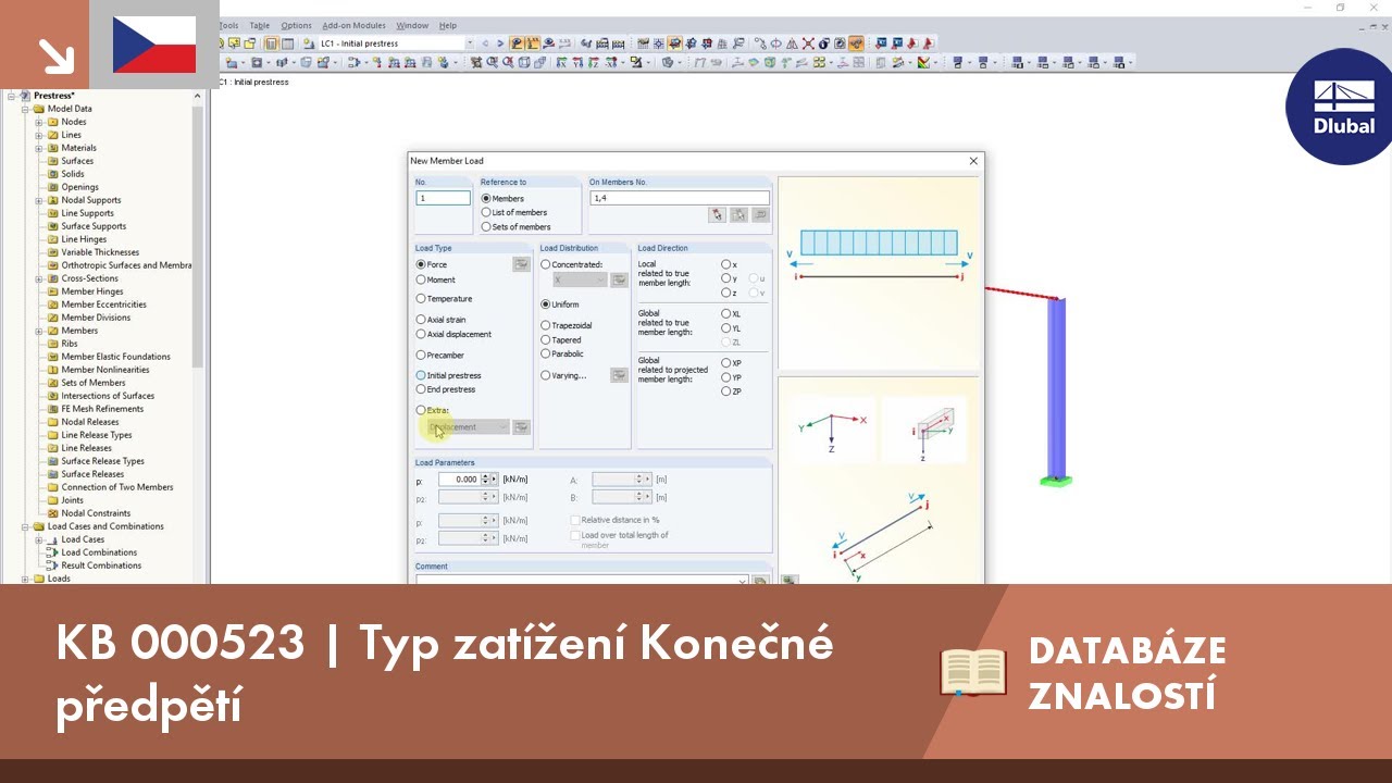 KB 000523 | Typ zatížení Konečné předpětí
