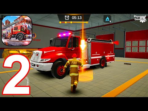 I'm Fireman: Rescue Simulator - Gameplay Part 2 - 911 Firetruck and Ambulance Helicopter Driver