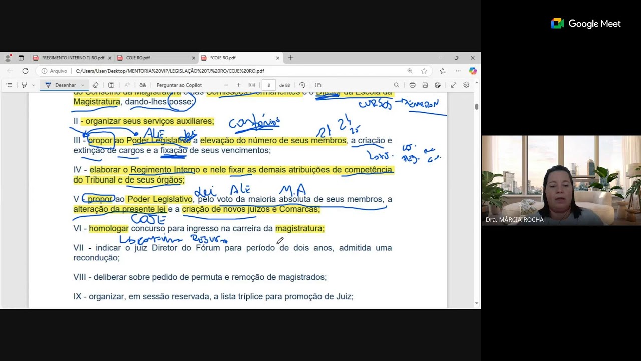COJE - CONCURSO TJ RO 2024 - CÓDIGO DE ORGANIZAÇÃO JUDICIÁRIA