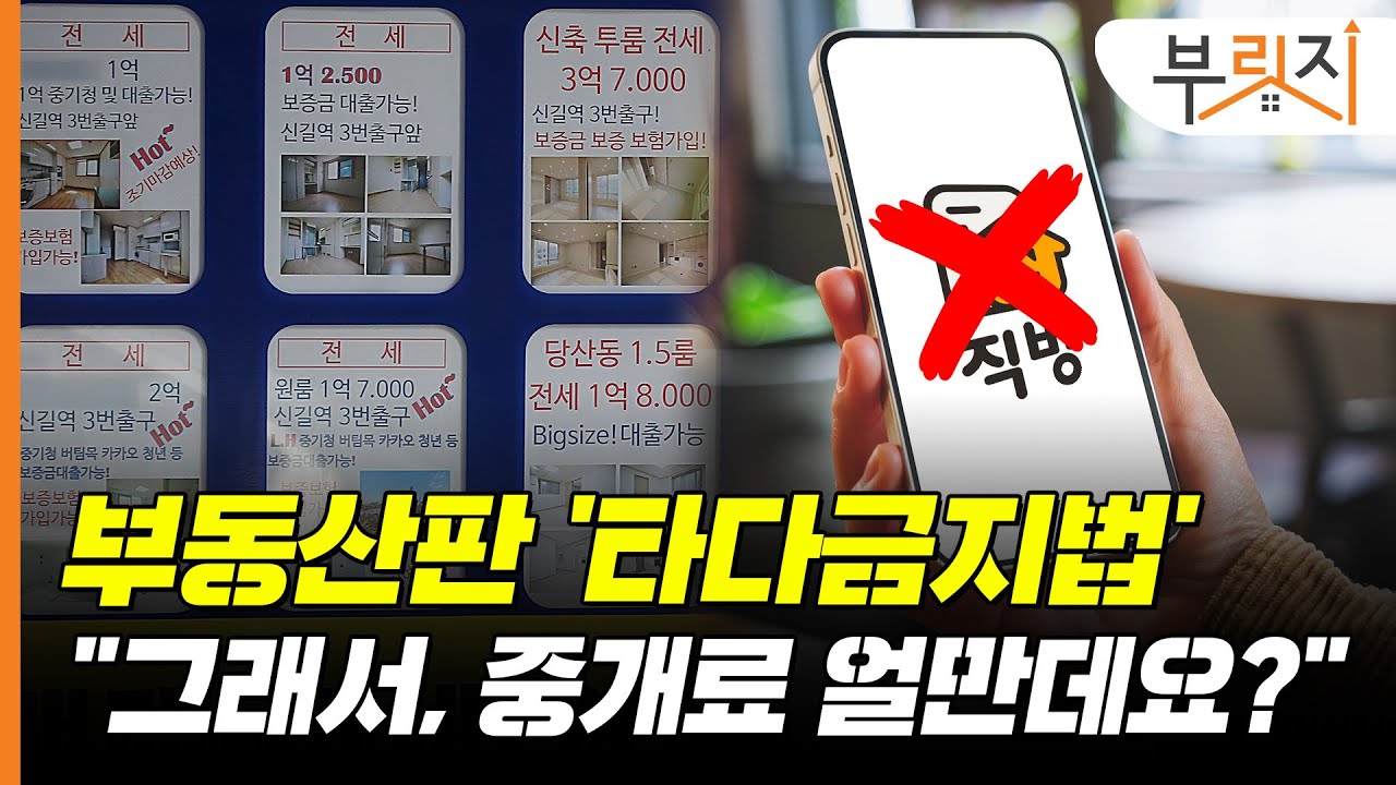 [부릿지GO]부동산판 '타다금지법' 발의 논란, "그래서...나 중개료 얼마내면 돼요?"