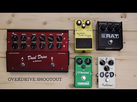 overdrive shootout: DUAL DRIVE vs OD808 vs RAT vs OCD vs SD-1