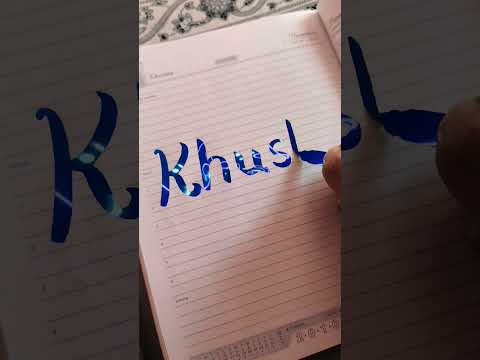 khushi name😄#khushi #name #writing#english #drawing