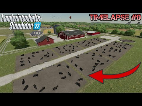 BAU einer realistischen 3 MILLIONEN EURO FARM mit FEEDLOTS in ELMCREEK! 🐮🚜💨 | [LS22] - Timelapse #0