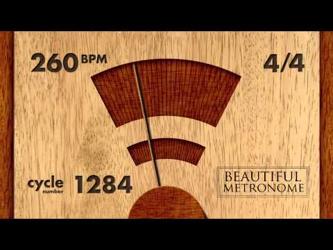 260 BPM 4/4 Wood Metronome HD