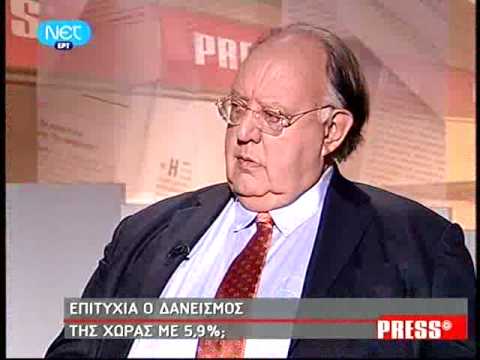 Ο Αντιπρόεδρος της Κυβέρνησης Θεόδωρος Πάγκαλος στην τηλεοπτική εκπομπή PRESS της ΝΕΤ, Τρίτη 30 Μαρτίου 2010.