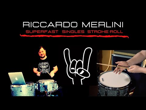 SUPERFAST Singles Stroke Roll - Training Session (from 150BPM to 170BPM)