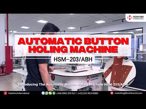 How Polo Is Produced 100% Automated with Automatic Polo Shirt Button Holing Machine HSM-203/ABH