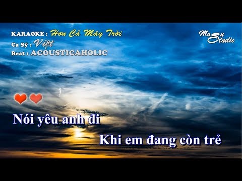 Hơn Cả Mây Trời - Việt | Karaoke Beat Acoustic Full HD