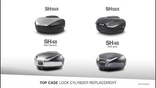 SHAD Vrchní kufr na motorku D0B48306R SH48 Tmavě šedá vč. opěrky, Karbonového víka a zámku PREMIUM lock