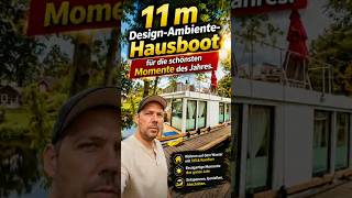 Hausboot Wohnboot 11 m, Yamaha 50 PS Alurumpf Kamin, Dachterrasse AUTARK #roomtour #boot #hausboot