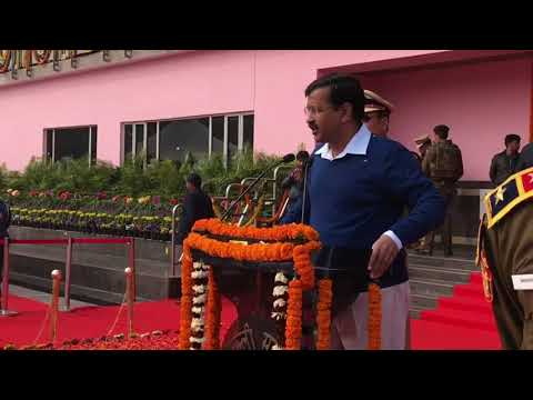 Delhi CM Arvind Kejriwal speaks at the Delhi state Republic Day celebrations 2018