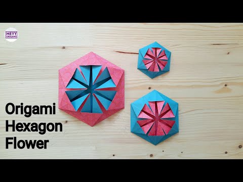 Origami Hexagon Flower Tutorial
