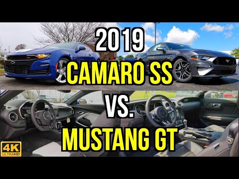 Thumbnail for ULTIMATE V8 MUSCLE -- 2019 Chevy Camaro SS vs. 2019 Ford Mustang GT: Comparison by Video c, Iveco, Ford Mustang II, Chevrolet, Ford Mustang, video, Ford Mustang I, WiLL, Car, Muscle car, vide