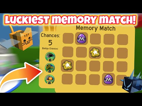 Reacting to the LUCKIEST Memory Matches in Bee Swarm..