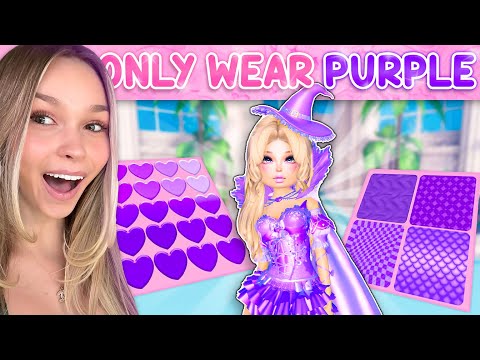 Only Wearing *PURPLE* in Dress To Impress..