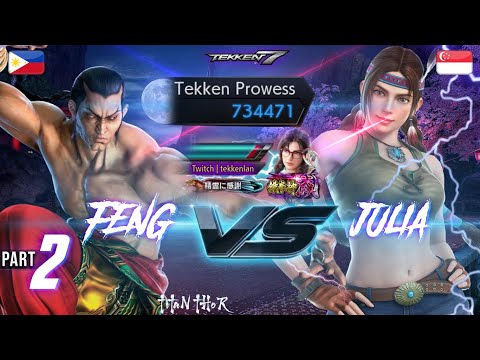 Part 2 - BEST JULIA in SG - Kenpo VS Xing Yi Quan - Tekken 7 - Feng [TT] VS Julia [tekkenlan]