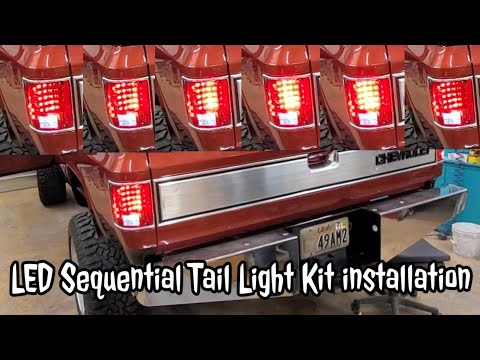 73-91 chevy squarebody Sequential Tail Light Kit Plug-and-Play Installation. On my 85 Chevrolet k20.