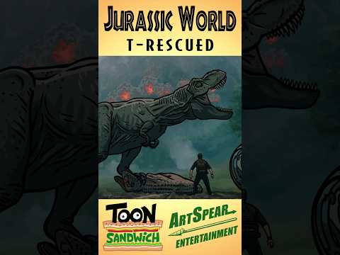 T-Rex to the T-Rescue! - TOON SANDWICH #funny #jurassicworld #trex #dinosaur #animation