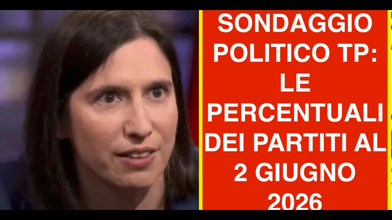 SONDAGGIO POLITICO TP: LE PERCENTUALI DEI PARTITI AL 2 GIUGNO 2026