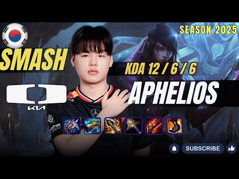 DK Smash APHELIOS vs JINX ADC - Patch 25.24 KR Ranked | lolrec