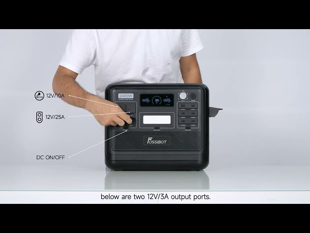 Estación de energía FOSSiBOT F3600 Pro 3840 Wh 3 AC, 6 USB y 4 DC LiFePO4 UPS video