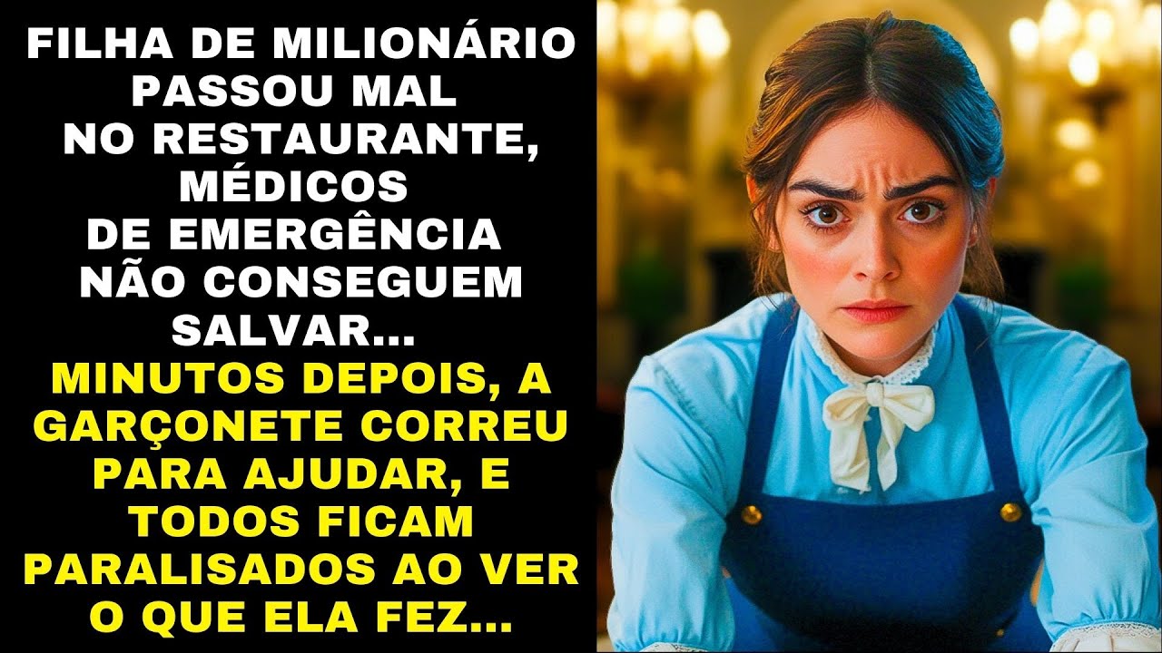 FILHA DE MILIONÁRIO PASSOU MAL, MÉDICOS NÃO CONSEGUEM SALVAR...GARÇONETE  DEIXA TODOS PARALISADOS...