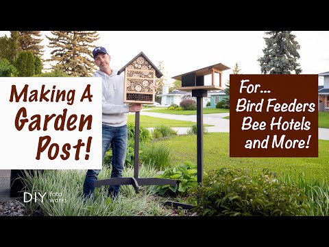 Making a Freestanding Garden Post!  DIY 4K