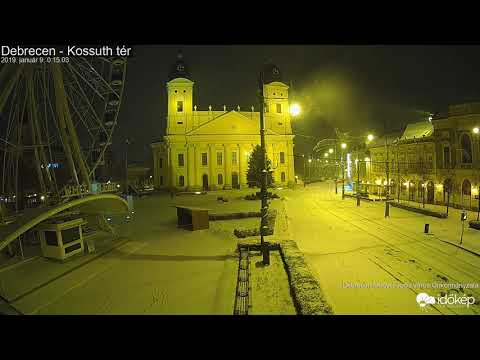 Intenzív havazás Debrecenben, 2019. január 8-9.