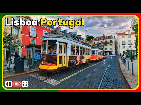🇵🇹 Lisbon Street Walk - Portugal Walking Tour - 4K HDR