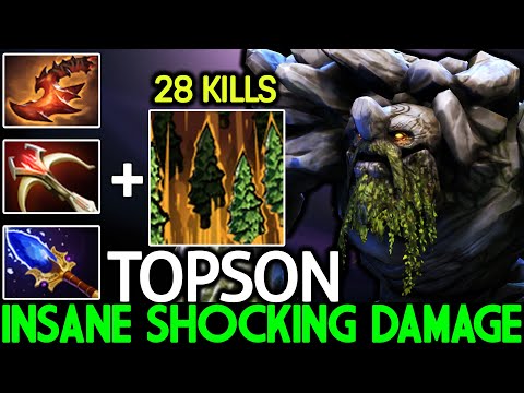 TOPSON [Tiny] Imba Style Scepter Mid Insane Shocking Damage Dota 2