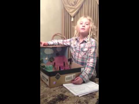 Isabella giving practice presentation