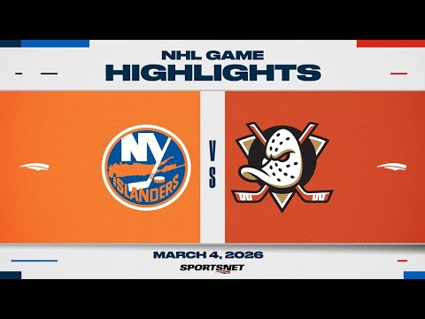 NHL Highlights | Islanders vs. Ducks - March 4, 2026