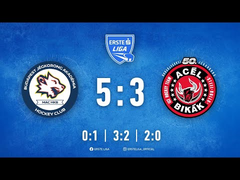 Gólösszefoglaló - EL 59 - Budapest Jégkorong Akadémia HC - Dunaújvárosi Acélbikák 5-3 20231103