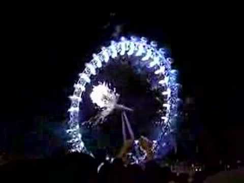 london eye new year firework 2007