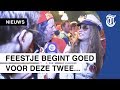 Feestgangers lopen blauwtje tijdens carnaval