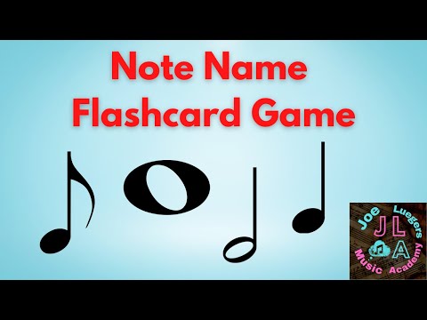 Note Name Flashcards - Whole, Half, Quarter, and Eighth Notes