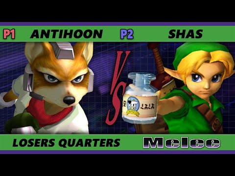 S@X 453 Losers Quarters - AntiHoon (Fox) Vs. Shas (Young Link, Fox) Smash Melee - SSBM