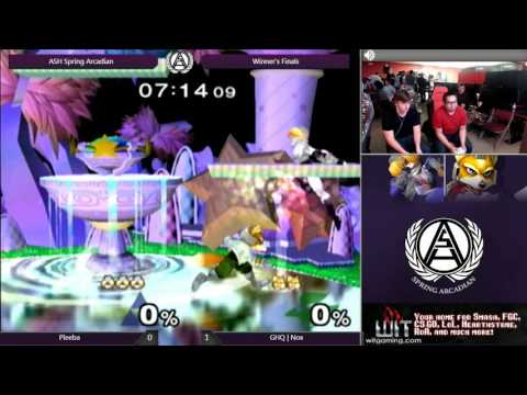 Pleeba (Sheik/Marth) vs GHQ | Nox (Fox/Falcon) - ASH Spring Arcadian Melee Winner's Finals