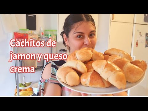 CACHITOS VENEZOLANOS DE JAMÓN Y QUESO CREMA **Receta bien explicada**